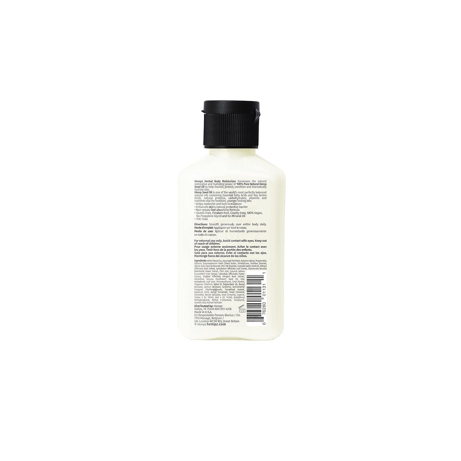 image:imageHEMPZ Mini Original Body Lotion Floral amp Banana Scent Daily Moisturizing Cream Shea Butter Hand and Body Moisturizer Skin Care Products Hydrating Hemp Seed Oil Mini 225 ozFloral Banana
