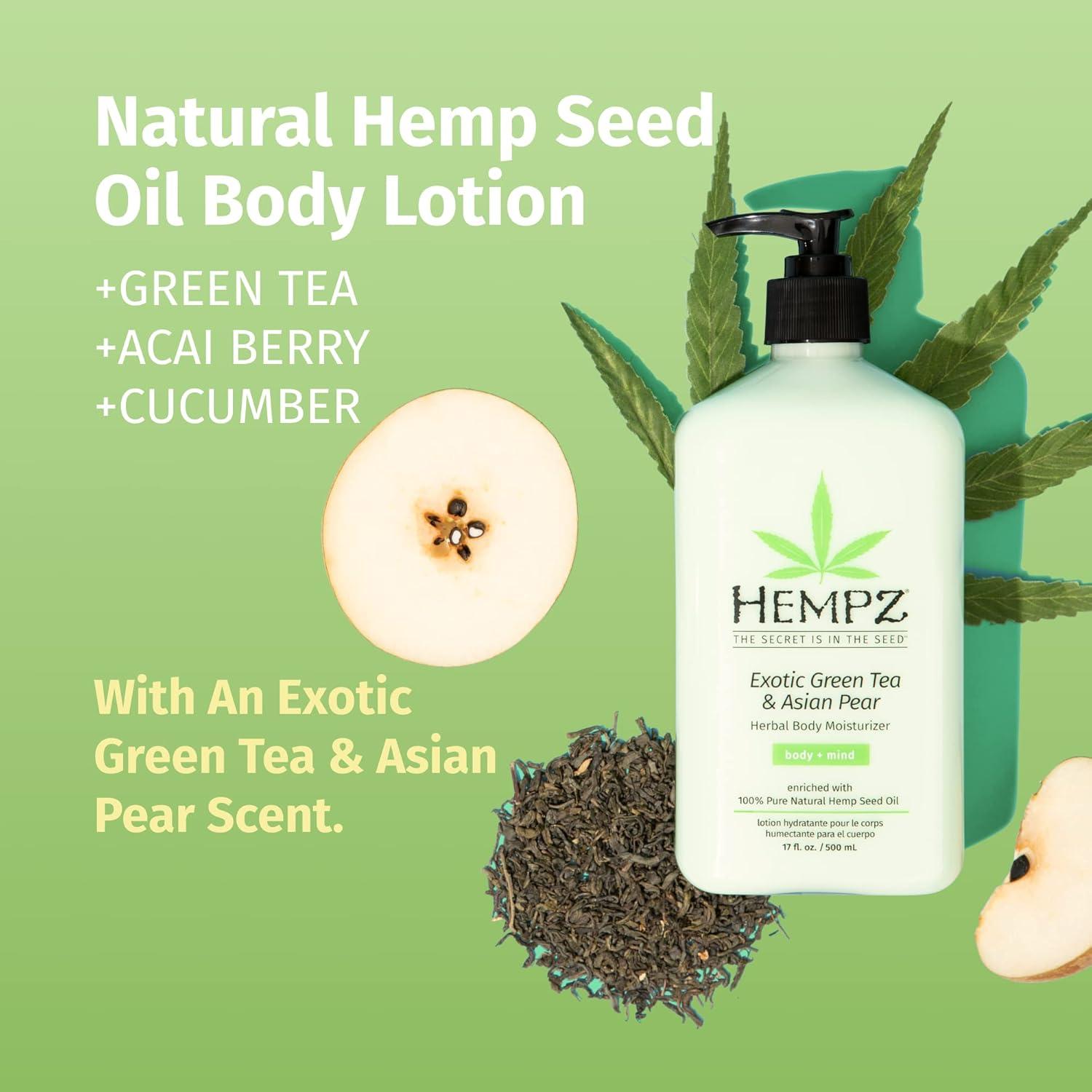 image:imageHempz Body Lotion Sweet Pineapple and Honey Melon Daily Moisturizing Cream 17oz amp Body Lotion Green Tea amp Asian Pear Daily Moisturizing Cream Shea Butter Body Moisturizer