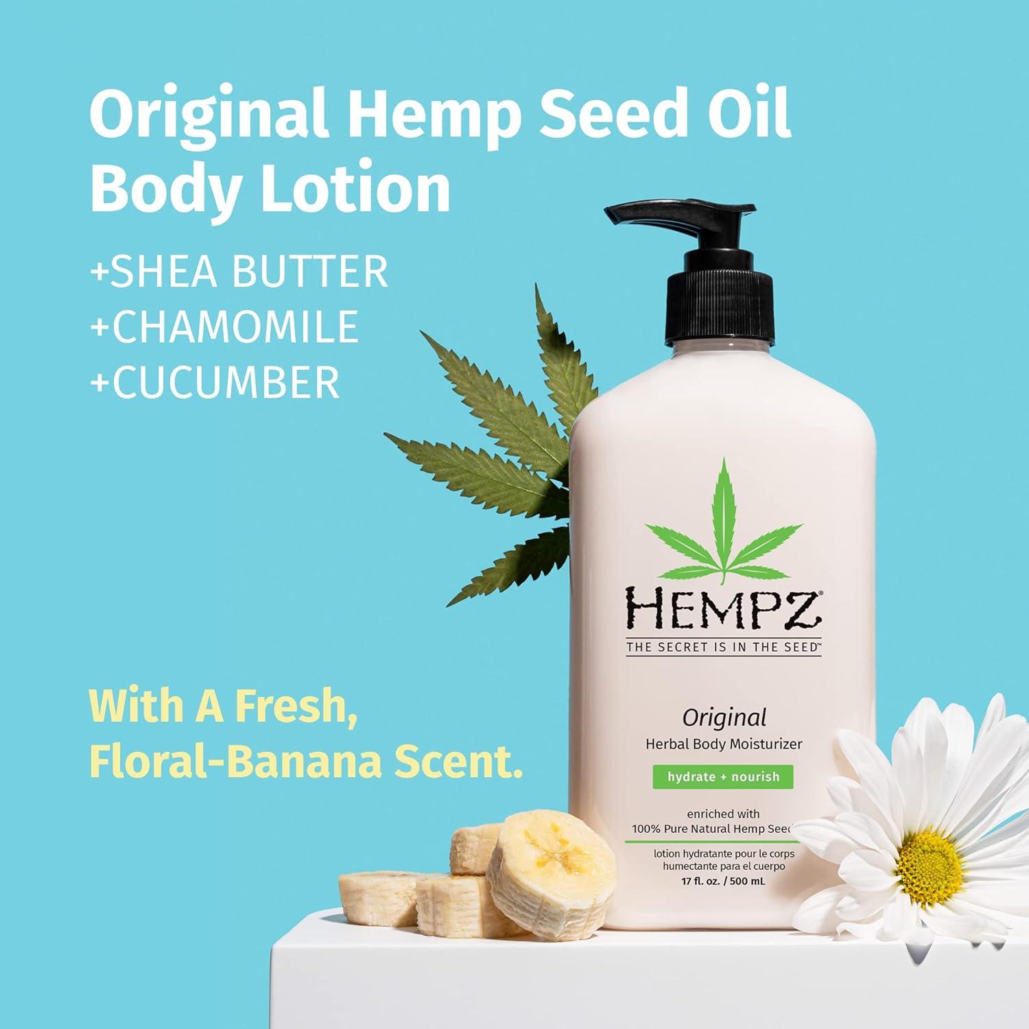 image:imageHempz Body Lotion Sweet Pineapple and Honey Melon Daily Moisturizing Cream 17oz amp Original Natural Hemp Seed Oil Body Moisturizer with Shea Butter and Ginseng