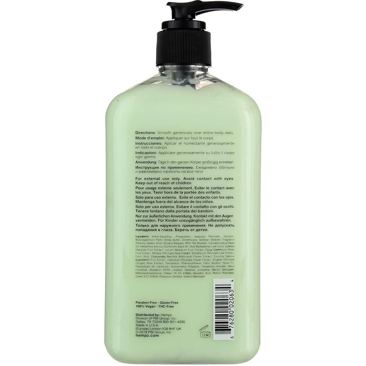 image:imageHempz Body Moisturizer Green Tea and Asian Pear 17 Ounce Pump 500ml Pack of 3