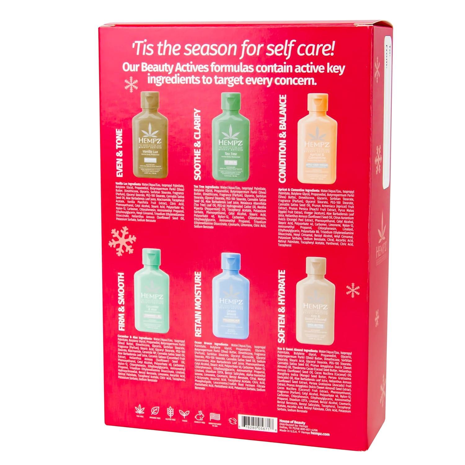 image:imageHempz House of Beauty Mini Lotion Deluxe Gift Set Holiday Body Moisturizer Advent Calendar