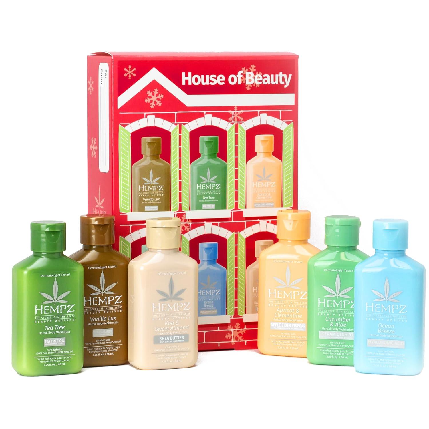 image:imageHempz House of Beauty Mini Lotion Deluxe Gift Set Holiday Body Moisturizer Advent Calendar
