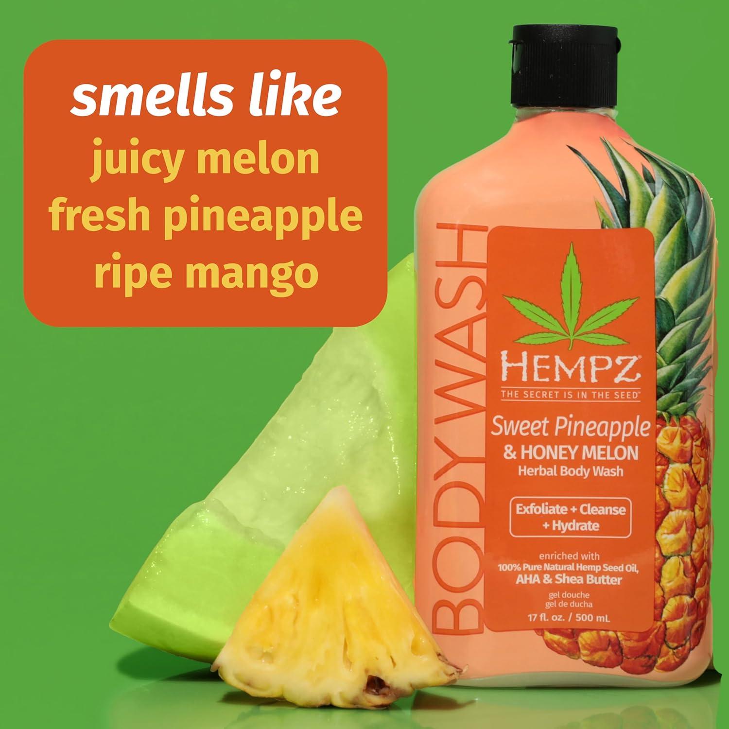 image:imageHempz Mini Body Wash 3Pack Sweet Pineapple amp Honey Melon travel essentials small body wash 225 oz