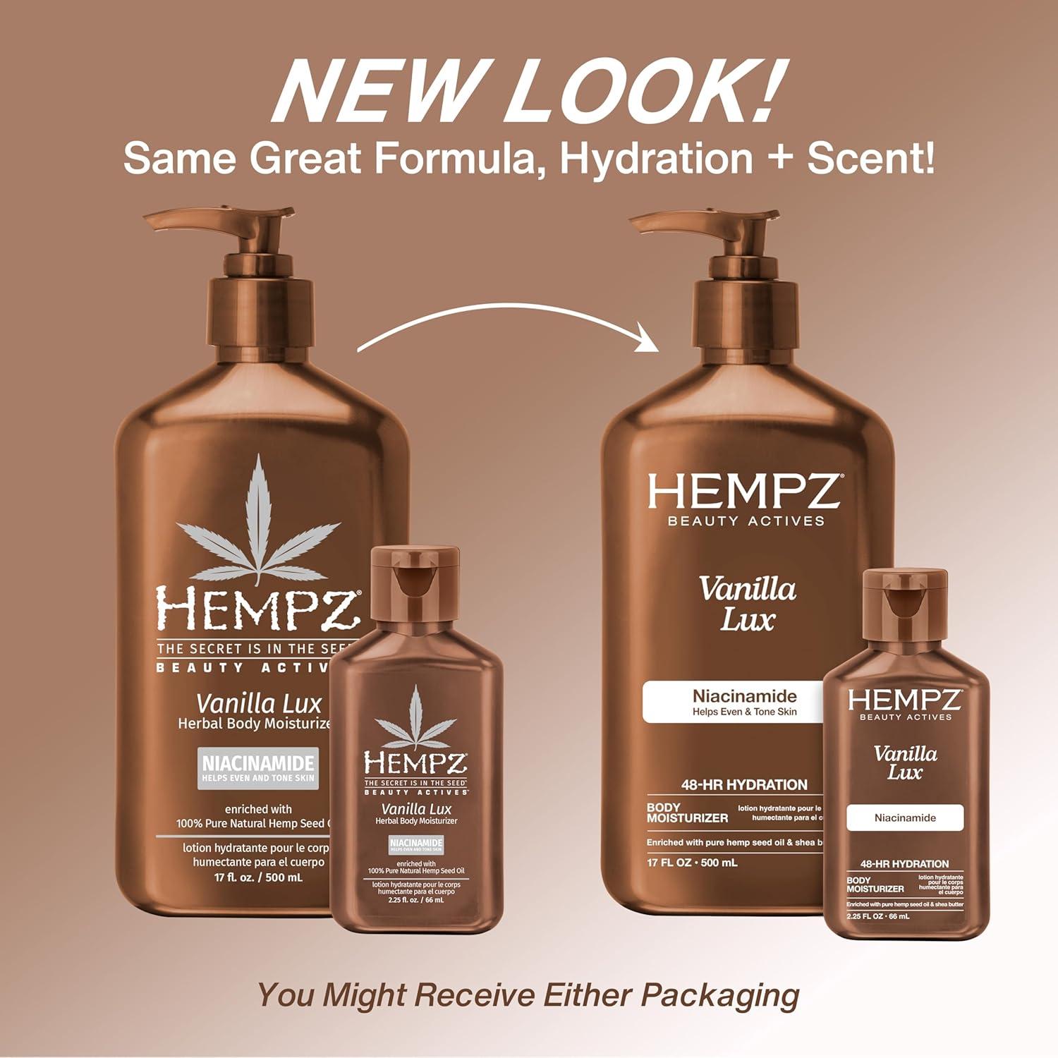 image:imageHempz Mini Vanilla Lux Herbal Body Moisturizer 225 oz New LOOK