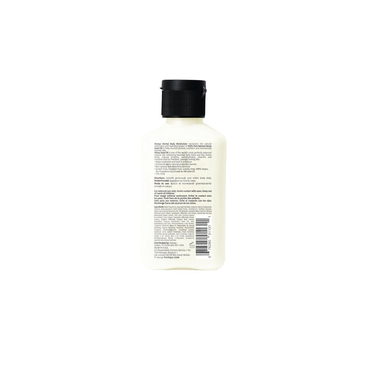 image:imageHempz Minis on the Go Hydrating Body amp Hand Lotion 4Pack Travel Size 225 Oz Each Perfect OntheGo Moisturizer For Women Featuring 4 Mini Lotions For Travel With A Free OnTheGo Bag