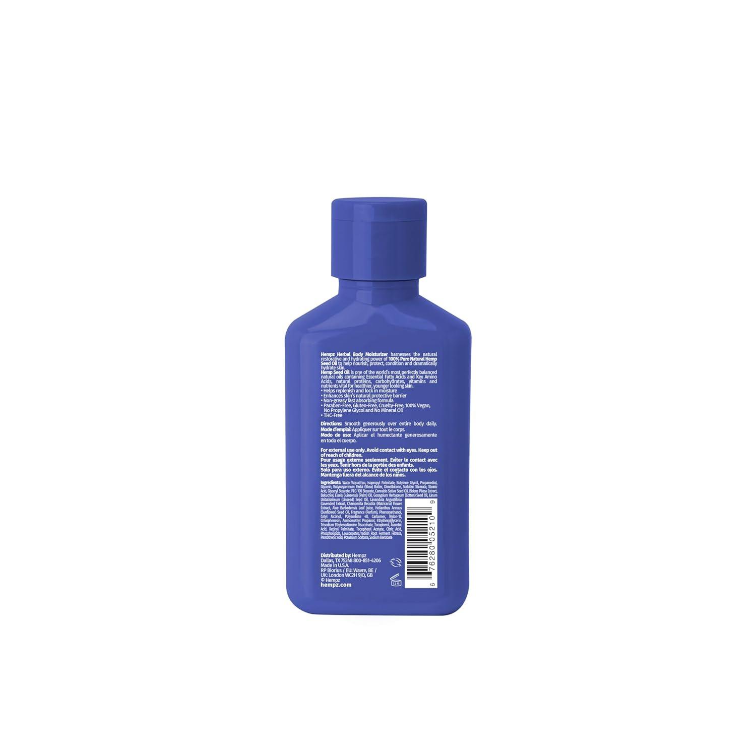 image:imageHempz Minis on the Go Hydrating Body amp Hand Lotion 4Pack Travel Size 225 Oz Each Perfect OntheGo Moisturizer For Women Featuring 4 Mini Lotions For Travel With A Free OnTheGo Bag