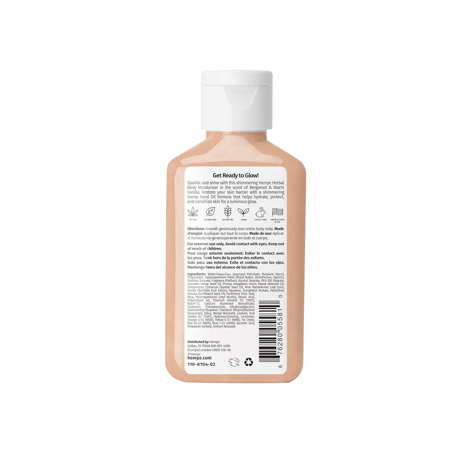 image:imageHempz Minis on the Go Hydrating Body amp Hand Lotion 4Pack Travel Size 225 Oz Each Perfect OntheGo Moisturizer For Women Featuring 4 Mini Lotions For Travel With A Free OnTheGo Bag