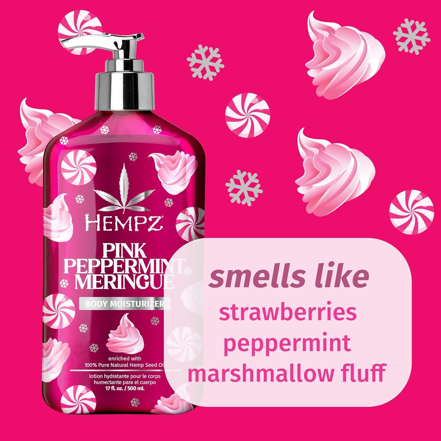 image:imageHempz NEW Pink Peppermint Meringue Body Moisturizer Body Lotion Fall and Winter Skin Care for Men amp Women Limited Edition 17 flozPink Peppermint