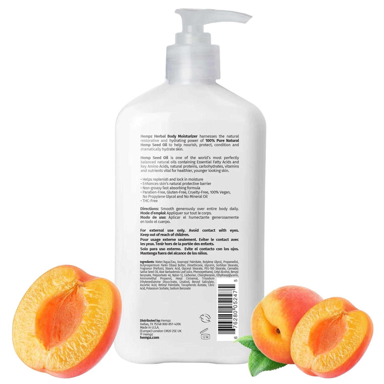 image:imageHempz Peaches amp Cream Herbal Body Moisturizer 17 ounces