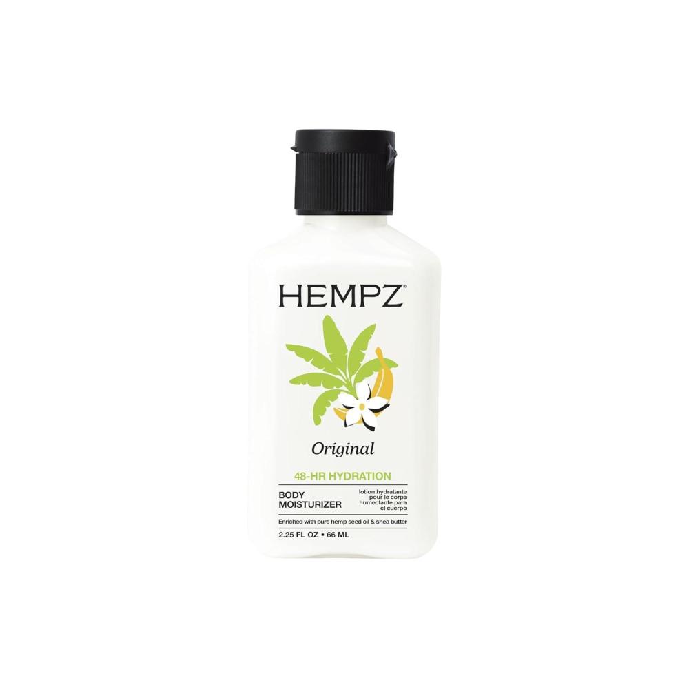 image:imageHEMPZ Mini Original Body Lotion Floral amp Banana Scent Daily Moisturizing Cream Shea Butter Hand and Body Moisturizer Skin Care Products Hydrating Hemp Seed Oil Mini 225 ozFloral Banana