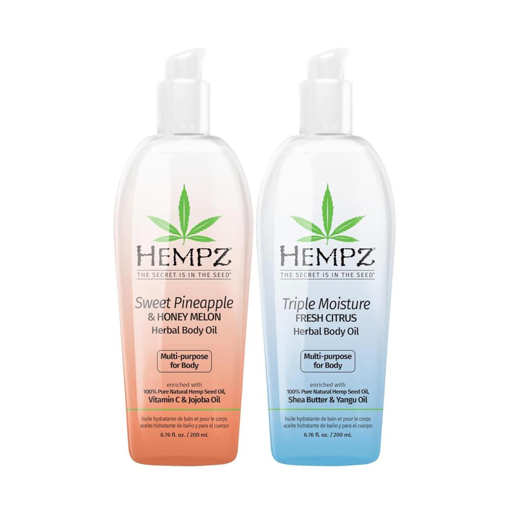 image:imageHEMPZ Triple Moisture Fresh Citrus Herbal Hydrating MultiPurpose Body Oil for Face or Body 676 Oz HEMPZ Sweet Pineapple amp Honey Melon Herbal Hydrating MultiPurpose Body Oil for Body 676 Oz