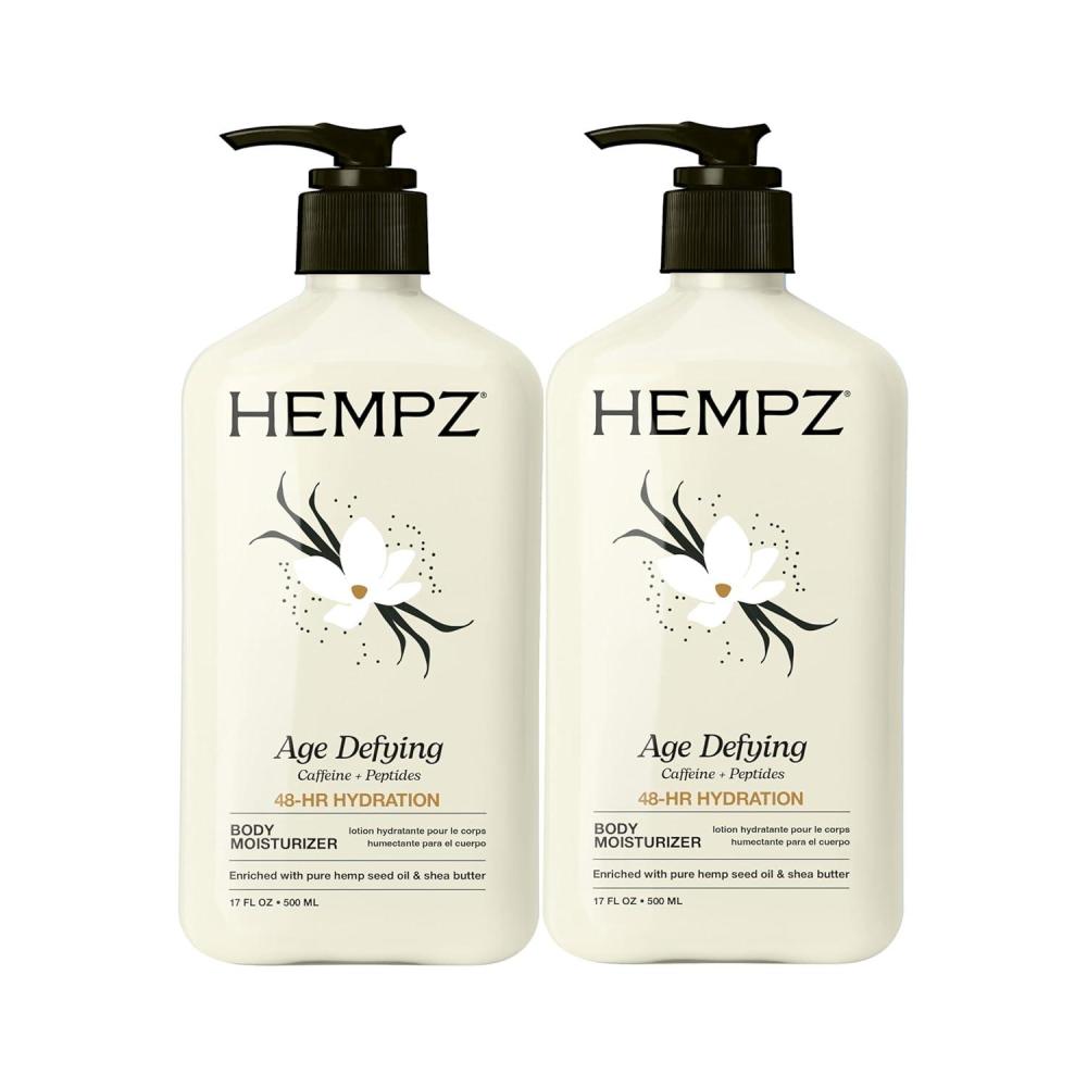 image:imageHempz Age Defying Body Moisturizer 17 Fl Oz 2 Pack Bundle Daily Herbal Moisturizer Shea Butter AntiAging Body Lotion Hemp Extract Lotion Skin Care Products 100 Pure Organic Hemp Seed Oil32 Fl Oz Pack of 1