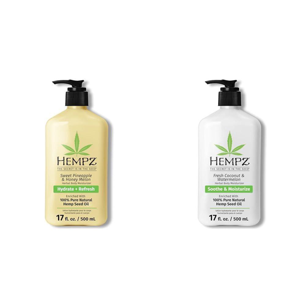 image:imageHempz Body Lotion Sweet Pineapple and Honey Melon Daily Moisturizing Cream 17oz amp Body Lotion Fresh Coconut amp Watermelon Daily Moisturizing Cream