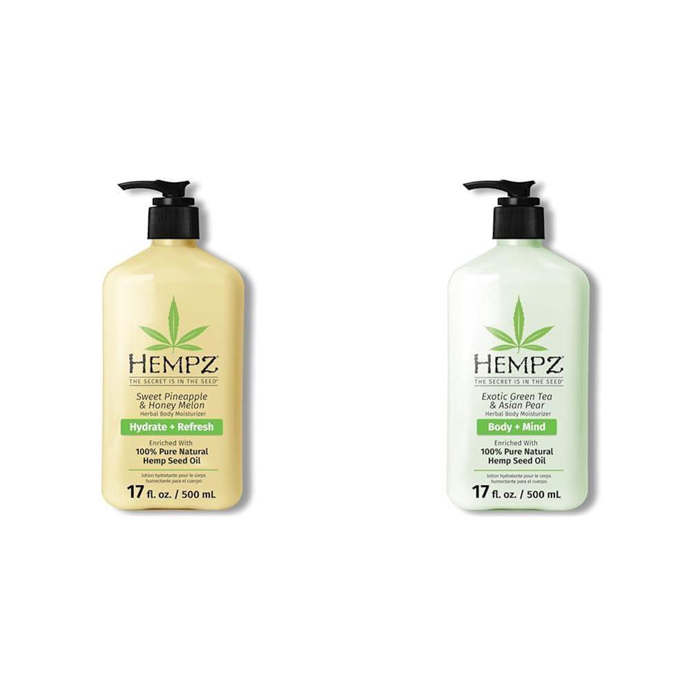 image:imageHempz Body Lotion Sweet Pineapple and Honey Melon Daily Moisturizing Cream 17oz amp Body Lotion Green Tea amp Asian Pear Daily Moisturizing Cream Shea Butter Body Moisturizer