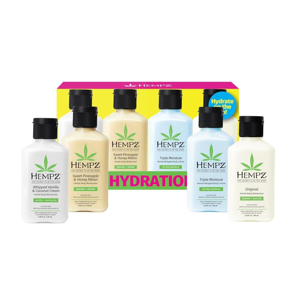 image:imageHempz Mini Hydration Lotion Kit 4Pack Body Moisturizer Travel Essentials 225 oz