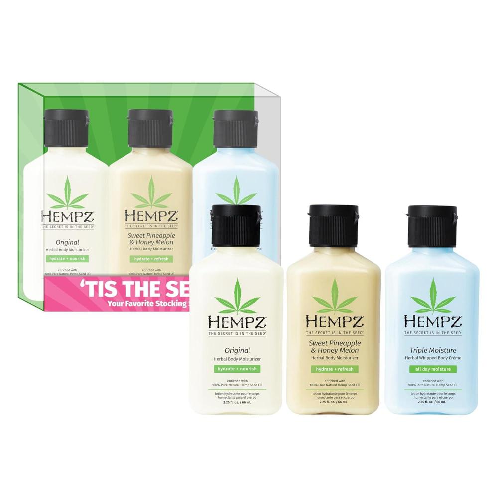 image:imageHempz Mini Lotion Gift Set Tis the Season 3 Pack Travel Size Body Moisturizer Limited Edition 225 oz each