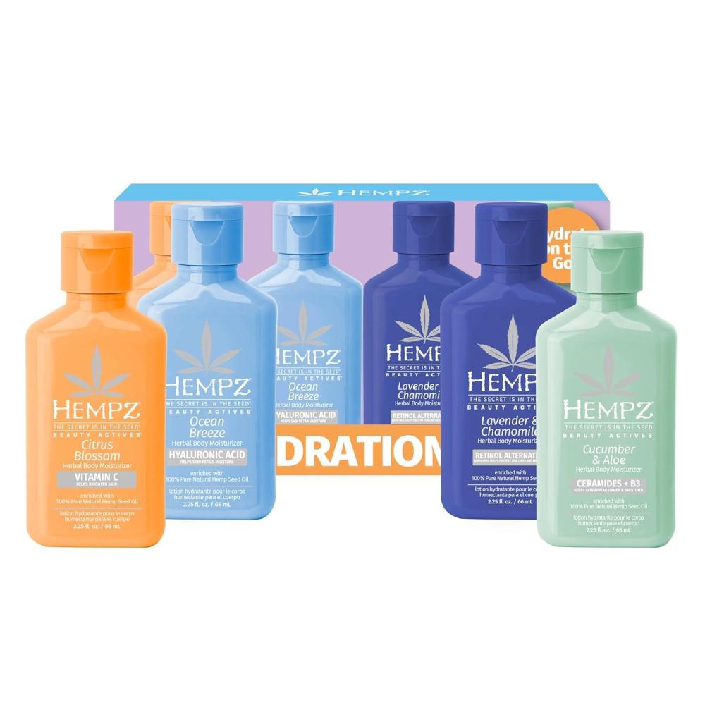 image:imageHempz Mini Lotion Kit Beauty Actives 4Pack Body Moisturizer Travel Essentials 225 oz