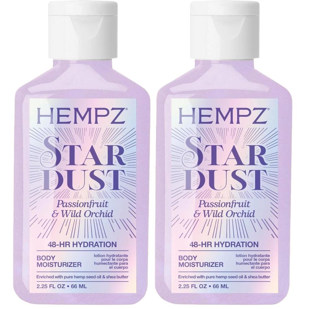 image:imageHempz NEW Mini Star Dust Body Lotion Iridescent Glow Shimmer Passionfruit and Wild Orchid Hydrating and Nourishing Moisturizer 225 floz225 Fl Oz Pack of 2