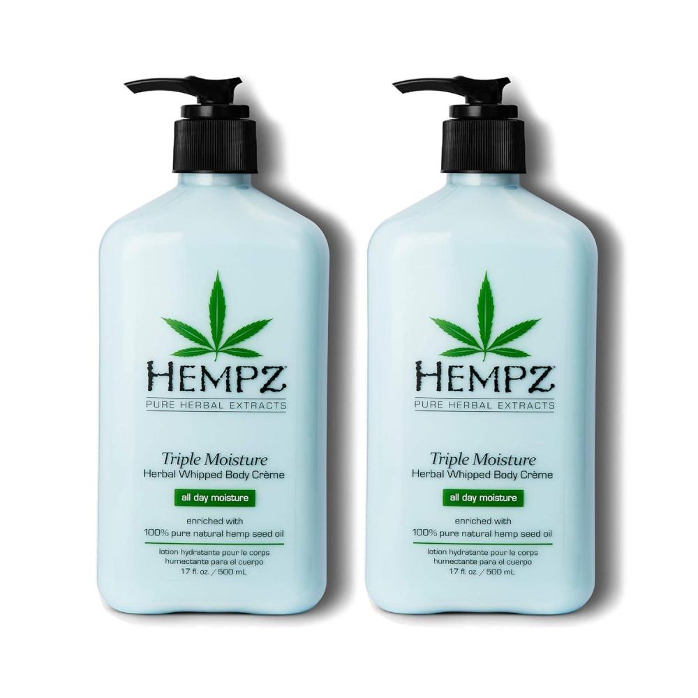 image:imageHempz Natural Triple Moisture Herbal Whipped Body Cream with 100 Pure Hemp Seed Oil for 24Hour Hydration Moisturizing Vegan Skin Lotion with Yangu Oil Peach and Grapefruit 17 Fl Oz Pack of 2Grapefruit