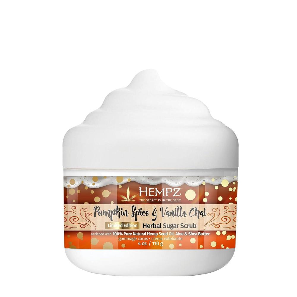 image:imageHempz Pumpkin Spice amp Vanilla Chai Exfoliating Body Scrub 4 Oz Yummy Fall Scented Sugar Body Scrub for Shower amp Bath Cozy Fall Pumpkin amp Vanilla Chai Scented Sugar Scrub Exfoliant for Women amp MenBody Scrub