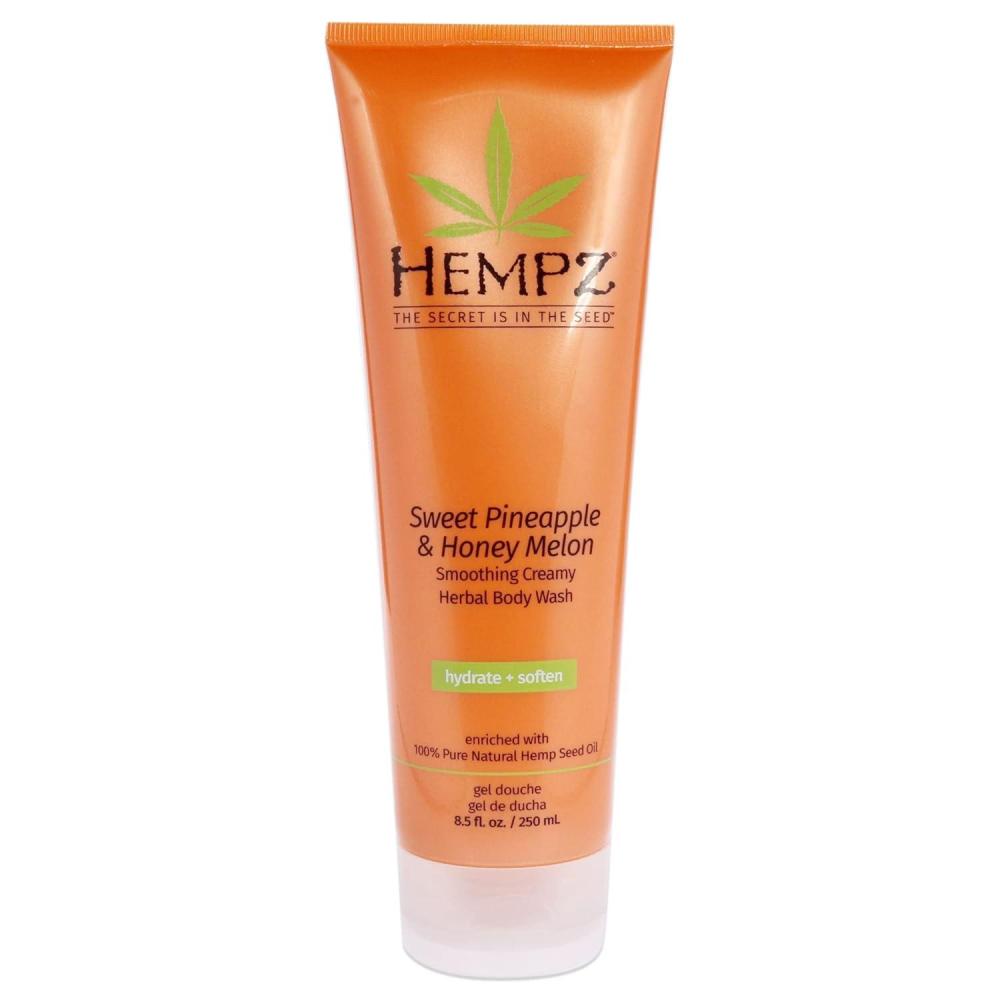 image:imageHempz Triple Moisture Herbal Whipped Creme Body Wash 85 oz Scented Shower Gel for Women and Men Unisex Personal Care Products ParabenFree AntiAging Bath Soap that Hydrates and Gently CleansesSweet Pineapple Honey Melon