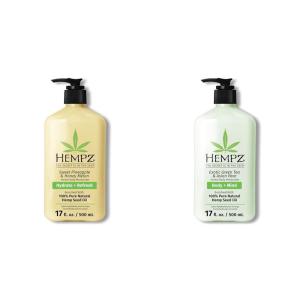 Hempz Body Lotion – Sweet Pineapple and Honey Melon – Daily Moisturizing Cream – 17oz & Body Lotion – Green Tea & Asian Pear Daily Moisturizing Cream, Shea Butter Body Moisturizer