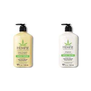 Hempz Body Lotion – Sweet Pineapple and Honey Melon – Daily Moisturizing Cream – 17oz & Original, Natural Hemp Seed Oil Body Moisturizer with Shea Butter and Ginseng