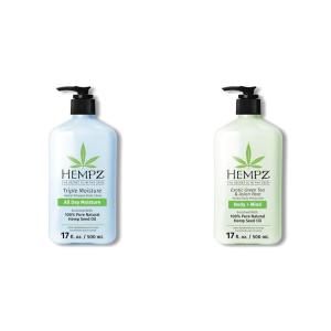 Hempz Body Lotion – Triple Moisture – Grapefruit and Sparkling Peach – Daily Moisturizing Cream & Body Lotion – Green Tea & Asian Pear Daily Moisturizing Cream, Shea Butter Body Moisturizer