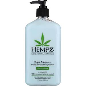 Hempz Body Moisturizer Triple Moisture 17 Ounce Pump (500ml) (Pack of 6)