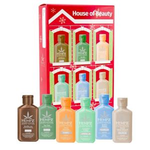 Hempz House of Beauty, Mini Lotion Deluxe Gift Set, Holiday Body Moisturizer Advent Calendar