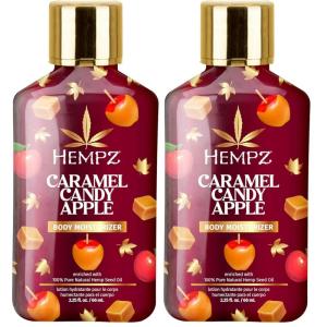 Hempz Mini Caramel Candy Apple Body Moisturizer, Body Lotion, Fall Skin Care for Men & Women, Limited Edition, 2.25 fl.oz.(2.25 Fl Oz (Pack of 2))