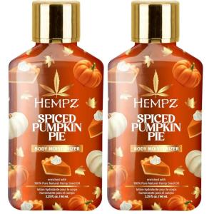 Hempz Mini Spiced Pumpkin Pie Body Moisturizer, Body Lotion, Fall Skin Care for Men & Women, Limited Edition, 2.25 fl.oz.(2.25 Fl Oz (Pack of 2))