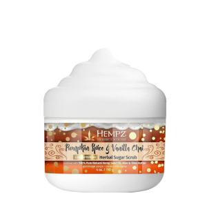 Hempz Pumpkin Spice & Vanilla Chai Exfoliating Body Scrub (4 Oz) – Yummy Fall Scented Sugar Body Scrub for Shower & Bath, Cozy Fall Pumpkin & Vanilla Chai Scented Sugar Scrub Exfoliant for Women & Men(Body Scrub)