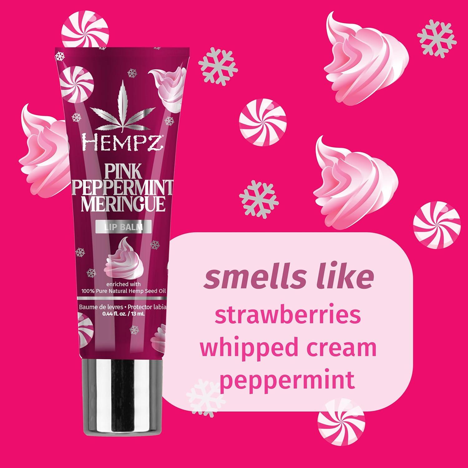 image:imageHempz Pink Peppermint Meringue Lip Balm Nourishing Lip Care Limited Edition Gloss 44 floz