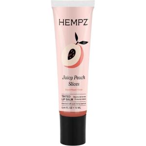 Hempz Peach Tinted Lip Balm, Hydrating Gloss for Dry Cracked Lips, Juicy Peach Slices, .44 fl.oz.