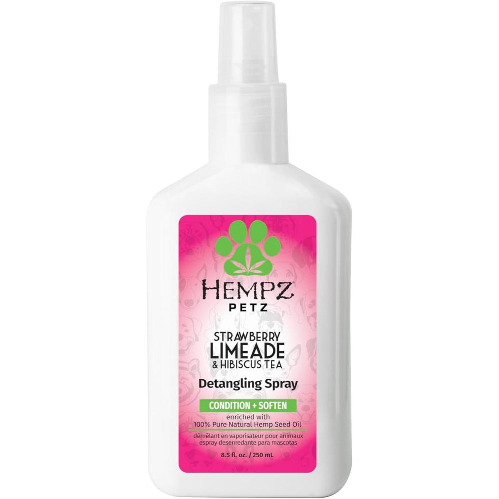 image:imageHempz Dog Detangling Spray Leavein Dematting Mist Refreshing Strawberry amp Limeade Scent Great for Pets Dogs and Cats 85 OZ