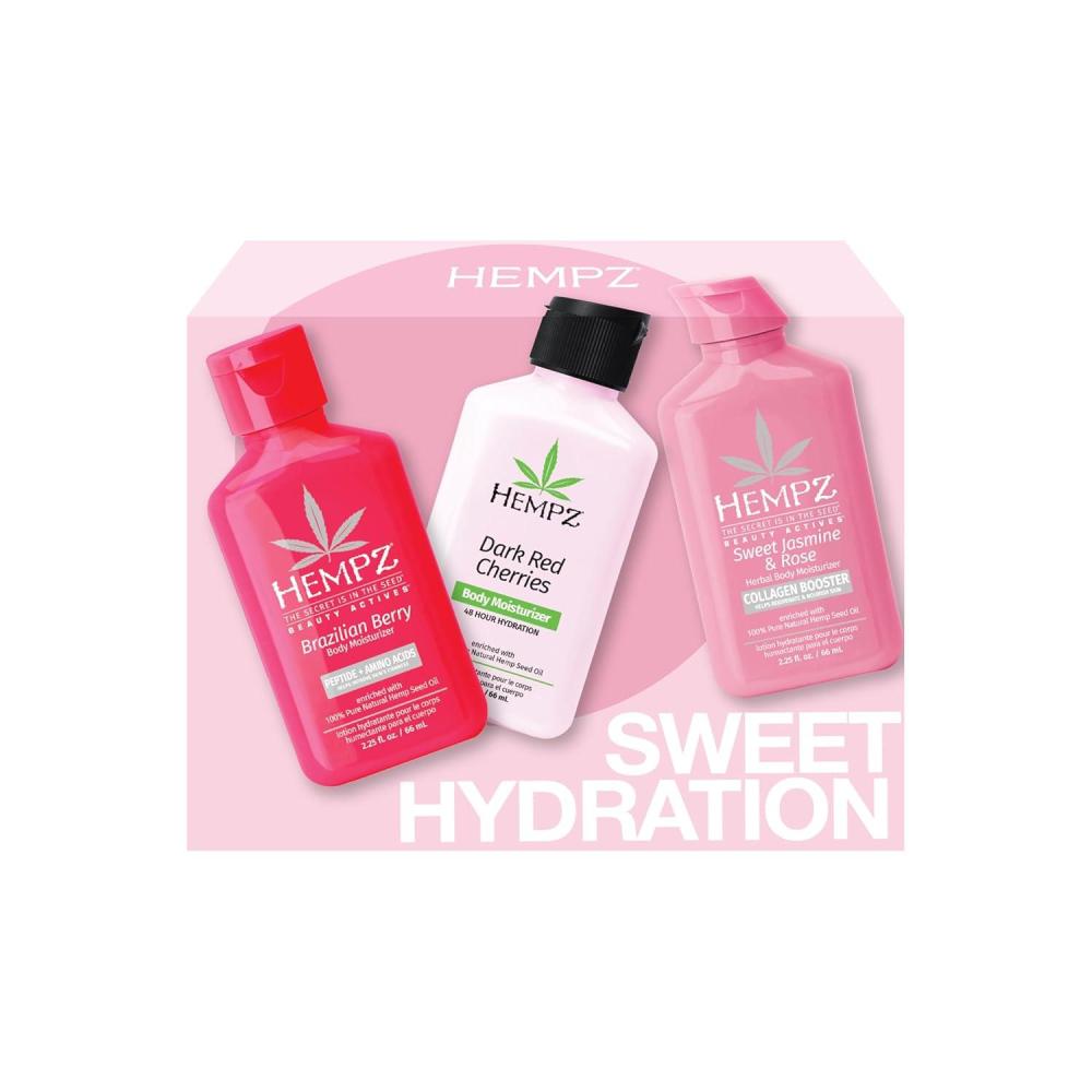 image:imageHempz Pretty amp Pink Mini Lotion Set Sweet Hydration Moisturizer 3 Pack Kit 225 oz