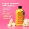 Hempz Original Floral Banana Sugar Body Scrub (7.3 Oz) & Body Wash (17 Oz) – Natural Anti-Aging Exfoliating Shea Butter, Sugar, & Salt Scrub, Plus Exfoliating Body Wash – For Women, Men, & Teens