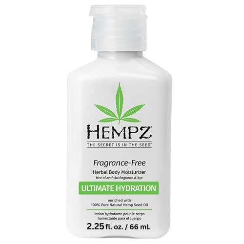 image:imageHempz Body Lotion Fragrance Free Mini Daily Moisturizing Cream Shea Butter Aloe Body Moisturizer Skin Care Products All Natural Hemp Seed Oil Travel Size 225 Fl Oz