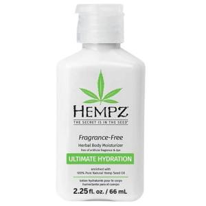 Hempz Body Lotion – Fragrance Free Mini Daily Moisturizing Cream, Shea Butter, Aloe, Body Moisturizer – Skin Care Products, All Natural Hemp Seed Oil – Travel Size 2.25 Fl Oz