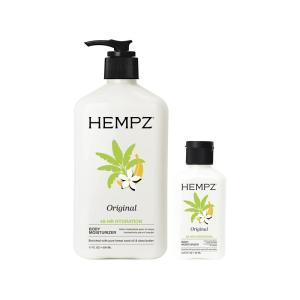Hempz Body Lotion – Original – Daily Moisturizing Cream – 17oz + 2.25 oz Bundle