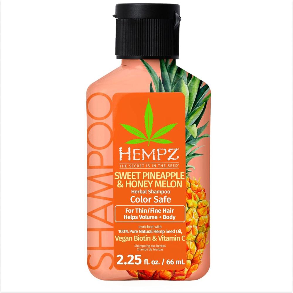 image:imageHempz Biotin Shampoo Sweet Pineapple amp Honey Melon For ThinFine Hair Growth amp Strengthening Damaged Hair Travel Size 225 Fl OZPineapple Melon