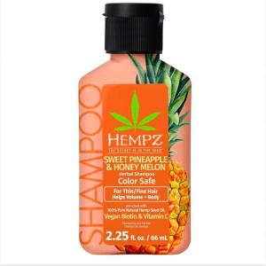 Hempz Biotin Shampoo – Sweet Pineapple & Honey Melon – For Thin/Fine Hair Growth & Strengthening Damaged Hair – Travel Size 2.25 Fl OZ(Pineapple Melon)