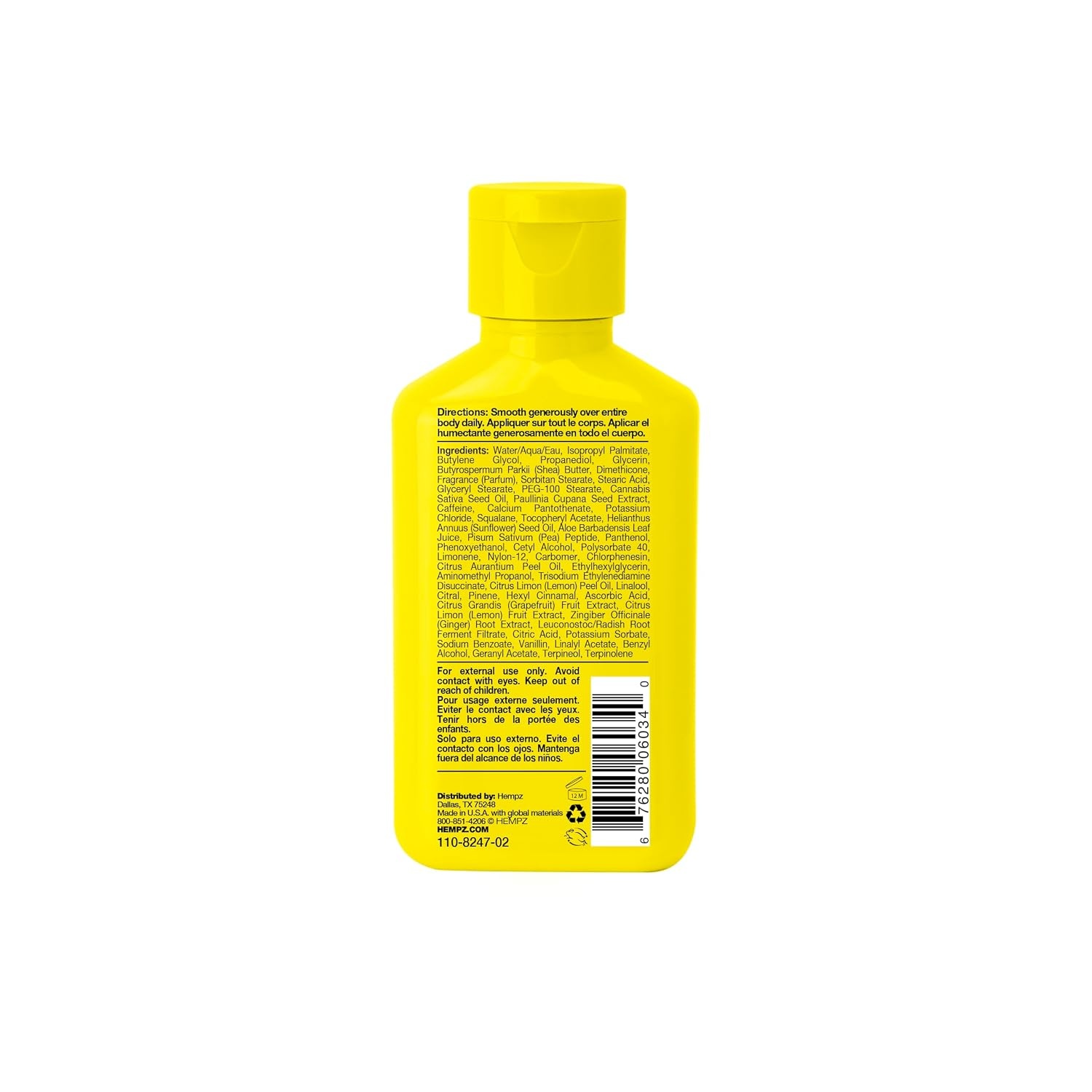 image:imageHempz Citrus Sunrise Body Lotion Citrus Scented Hydrating Lotion for Dry Skin with Hemp Seed Oil amp Shea Butter Travel Size 225 fl oz