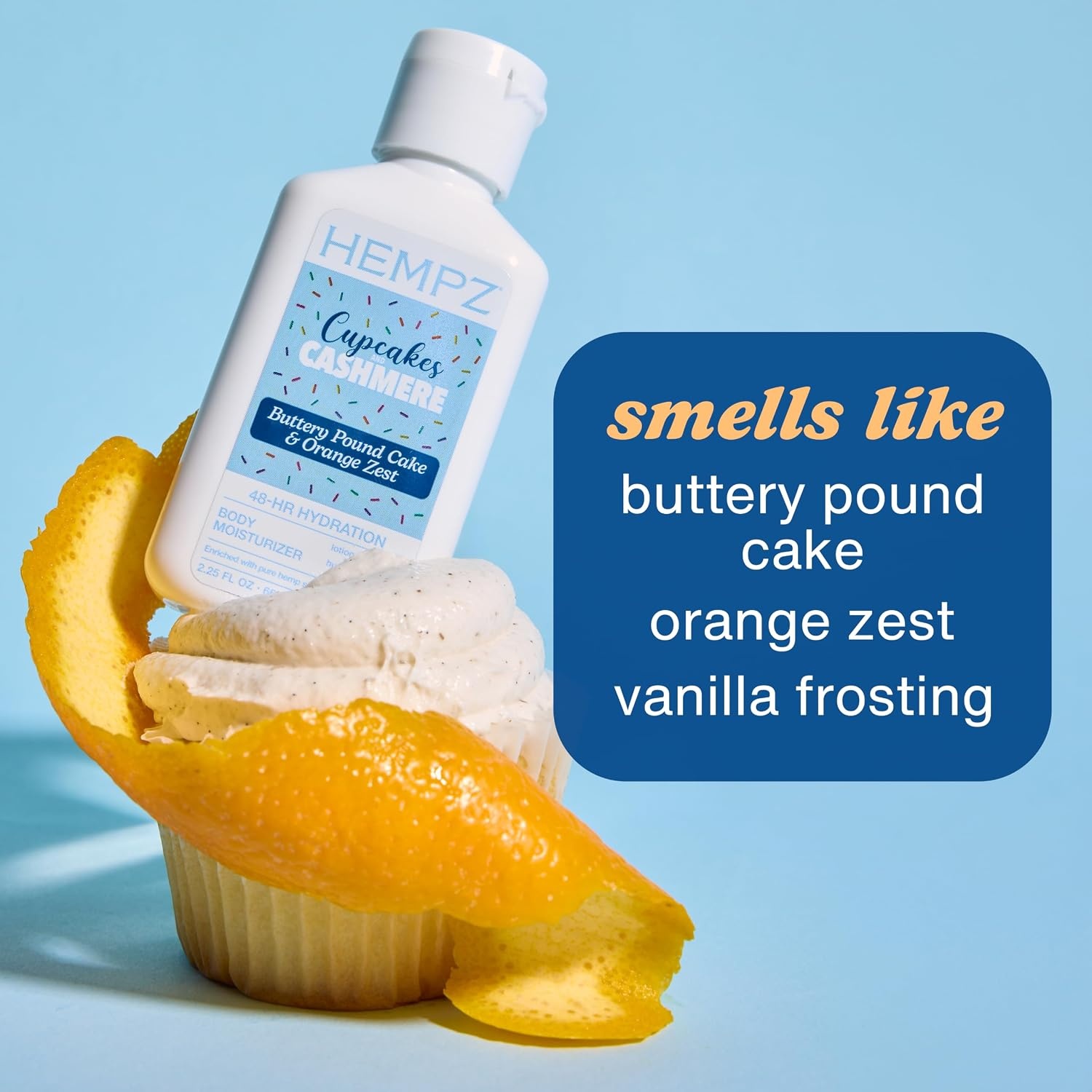 image:imageHempz Cupcakes amp Cashmere Body Lotion Vanilla Cupcake Scented Hydrating Lotion for Dry Skin with Hemp Seed Oil amp Shea Butter Travel Size 225 fl oz