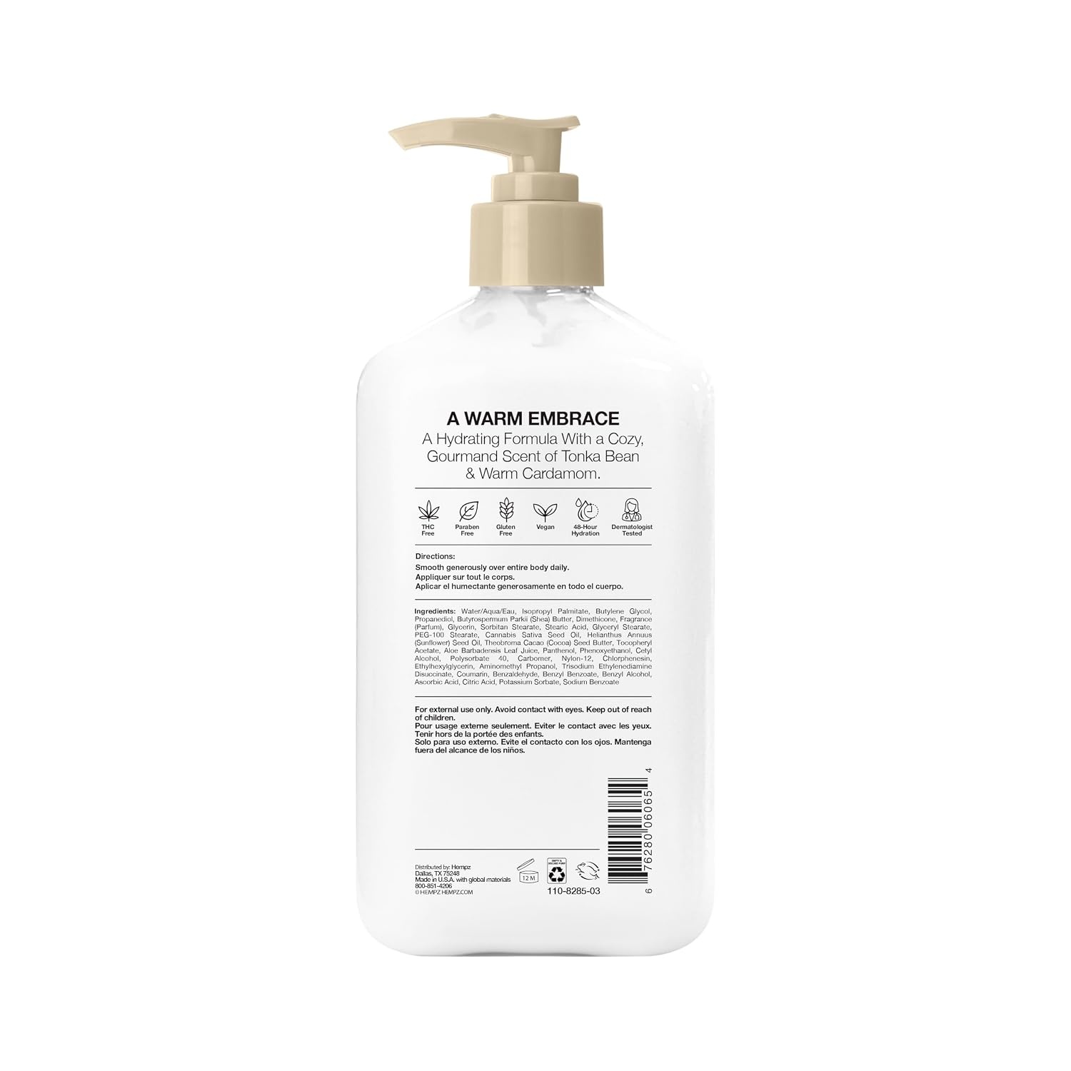 image:imageHempz Spiced Dreams Body Lotion Warm Spiced Vanilla Scented Hydrating Lotion for Dry Skin with Hemp Seed Oil amp Shea Butter Travel Size 225 fl oz17 Fl Oz Pack of 1