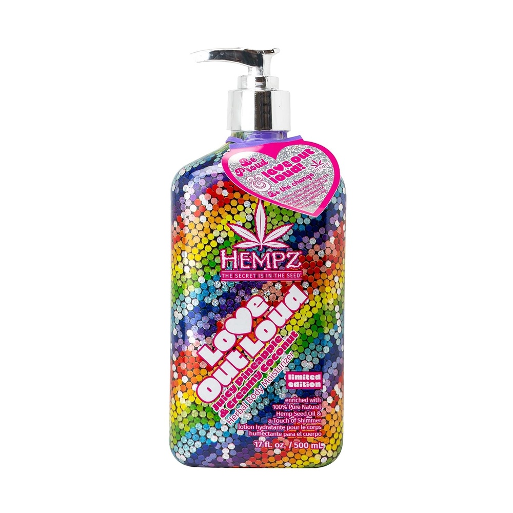 image:imageHempz Limited Edition Pride Mini Love Out Loud Juicy Pineapple amp Creamy Coconut Herbal Body Moisturizer 225 oz Limited Edition Juicy Pineapple amp Creamy Coconut HerbalPineapple Coconut